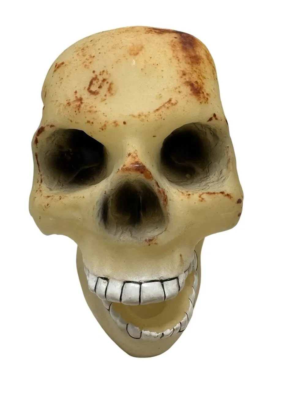 Vintage Plastic Halloween Skull Blow Mold Spooky Scary Decor Halloween Prop
